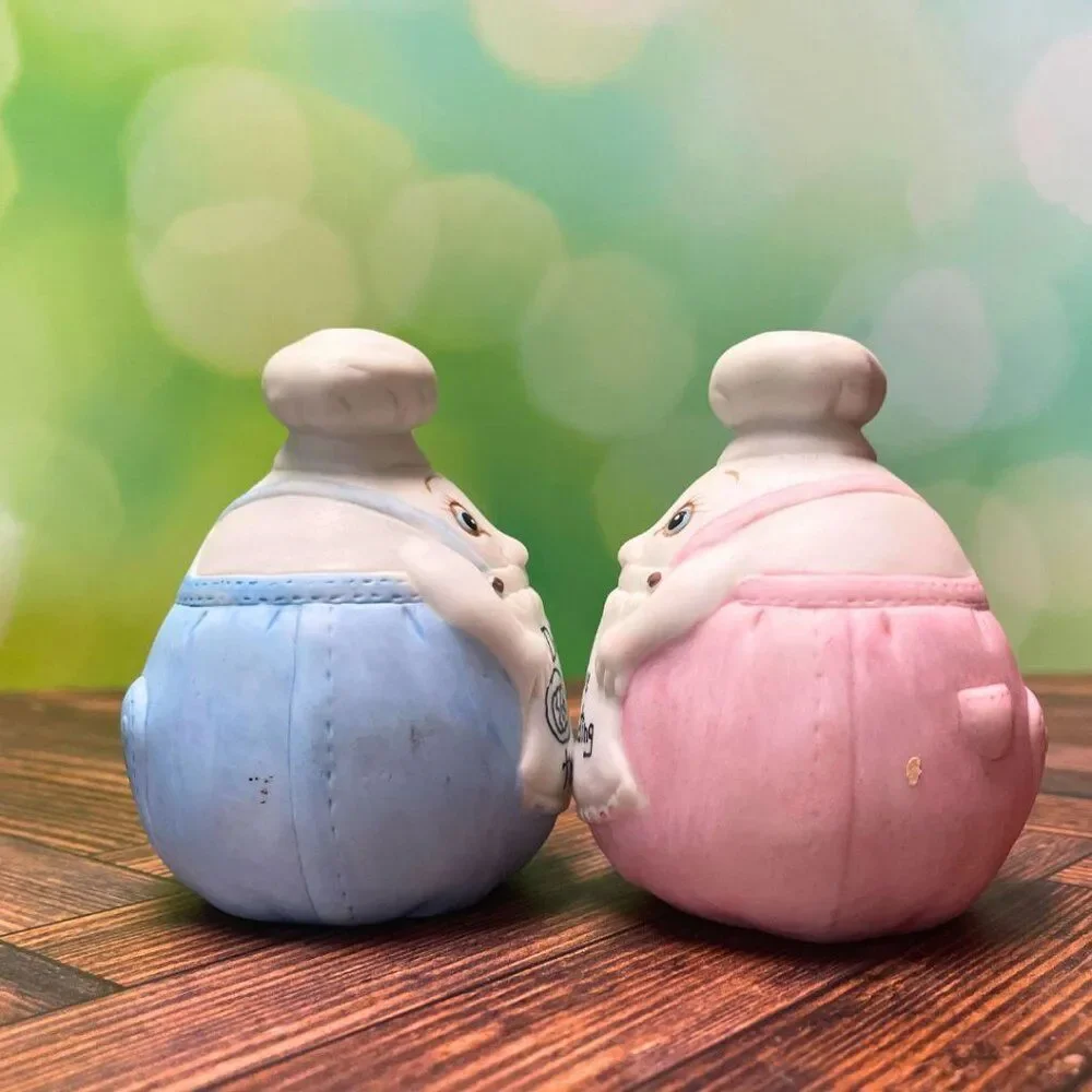 'Egg Chefs' 1980s Salt & Pepper Shakers by Mann Manufacturing